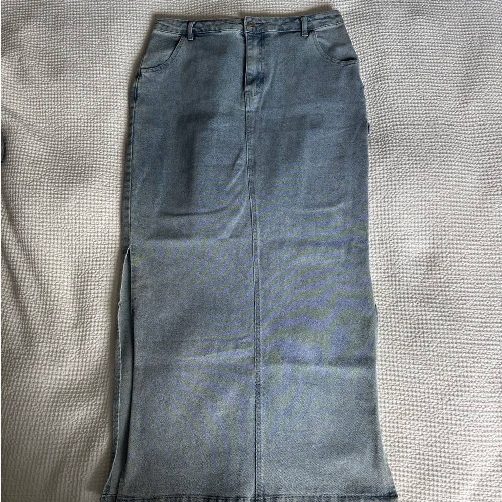 Denim Maxi Skirt